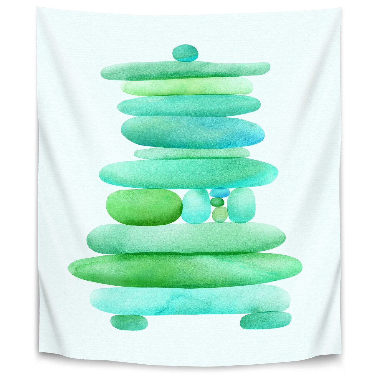 Seaglass Cairn by Modern Tropical  Wall Tapestry - Americanflat